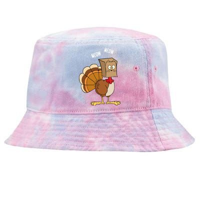 Meow Meow Funny Turkey Thanksgiving Tie-Dyed Bucket Hat