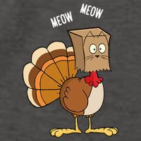 Meow Meow Funny Turkey Thanksgiving Vector Backpack