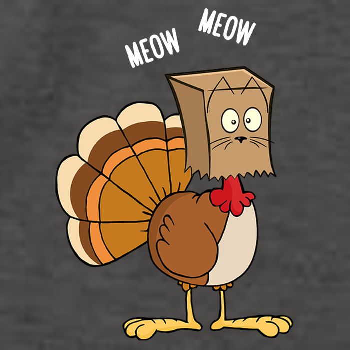 Meow Meow Funny Turkey Thanksgiving Vector Backpack