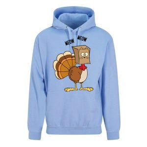 Meow Meow Funny Turkey Thanksgiving Unisex Surf Hoodie