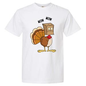 Meow Meow Funny Turkey Thanksgiving Garment-Dyed Heavyweight T-Shirt