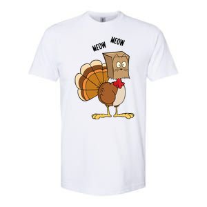 Meow Meow Funny Turkey Thanksgiving Softstyle CVC T-Shirt