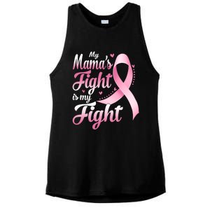 My Mamas Fight Is My Fight Breast Cancer Awareness Funny Gift Ladies PosiCharge Tri-Blend Wicking Tank