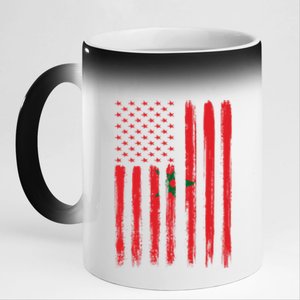 Morocco Moroccan Flag Funny Football Lover Soccer Fan Meaningful Gift 11oz Black Color Changing Mug