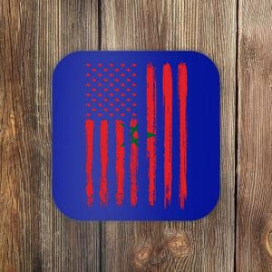 Morocco Moroccan Flag Funny Football Lover Soccer Fan Meaningful Gift Coaster