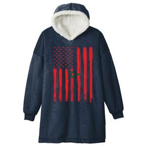 Morocco Moroccan Flag Funny Football Lover Soccer Fan Meaningful Gift Hooded Wearable Blanket