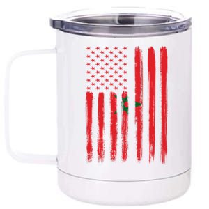 Morocco Moroccan Flag Funny Football Lover Soccer Fan Meaningful Gift 12 oz Stainless Steel Tumbler Cup