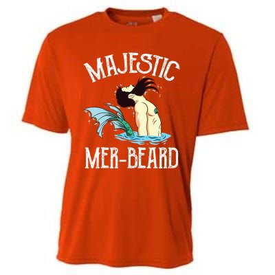 Majestic Merbeard Funny Merman Manly Merman Cooling Performance Crew T-Shirt