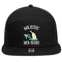 Majestic Merbeard Funny Merman Manly Merman 7 Panel Mesh Trucker Snapback Hat