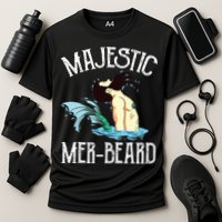 Majestic Merbeard Funny Merman Manly Merman Cooling Performance Crew T-Shirt