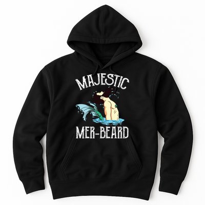 Majestic Merbeard Funny Merman Manly Merman Hoodie