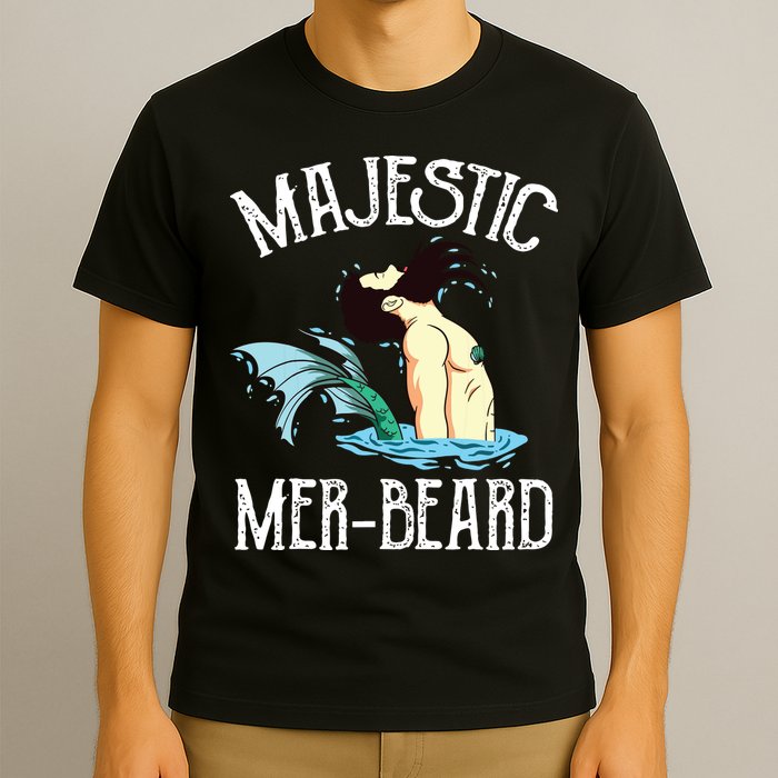 Majestic Merbeard Funny Merman Manly Merman T-Shirt