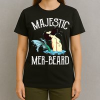 Majestic Merbeard Funny Merman Manly Merman T-Shirt