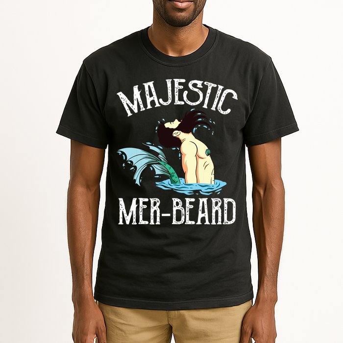 Majestic Merbeard Funny Merman Manly Merman Tall T-Shirt