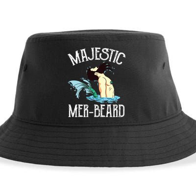 Majestic Merbeard Funny Merman Manly Merman Sustainable Bucket Hat