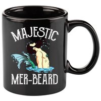 Majestic Merbeard Funny Merman Manly Merman 11oz C Handle Ceramic Mug