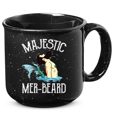 Majestic Merbeard Funny Merman Manly Merman 15oz Campfire Ceramic Mug