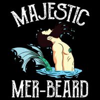 Majestic Merbeard Funny Merman Manly Merman Flat Bill Trucker Hat