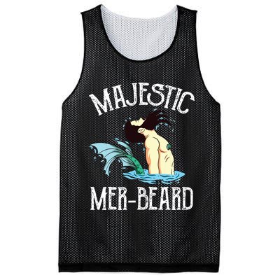 Majestic Merbeard Funny Merman Manly Merman Mesh Reversible Basketball Jersey Tank