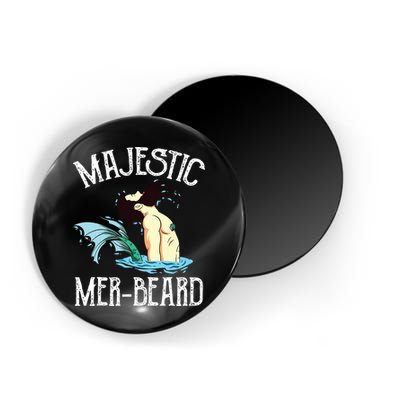 Majestic Merbeard Funny Merman Manly Merman Magnet