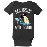 Majestic Merbeard Funny Merman Manly Merman Baby Bodysuit