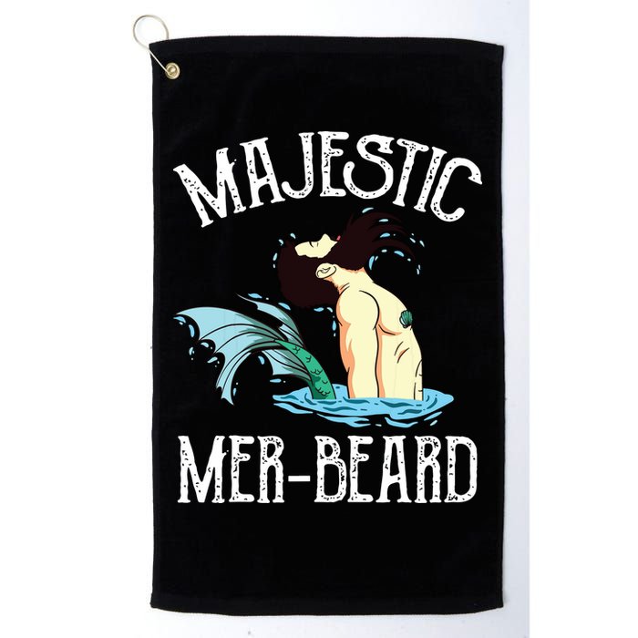 Majestic Merbeard Funny Merman Manly Merman Golf Towel