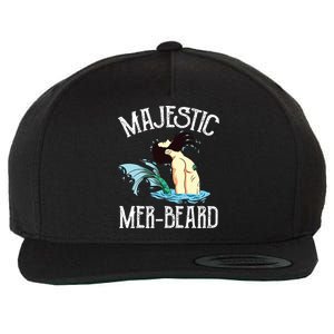 Majestic Merbeard Funny Merman Manly Merman Wool Snapback Cap