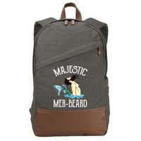 Majestic Merbeard Funny Merman Manly Merman Cotton Canvas Backpack