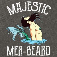 Majestic Merbeard Funny Merman Manly Merman Cotton Canvas Backpack