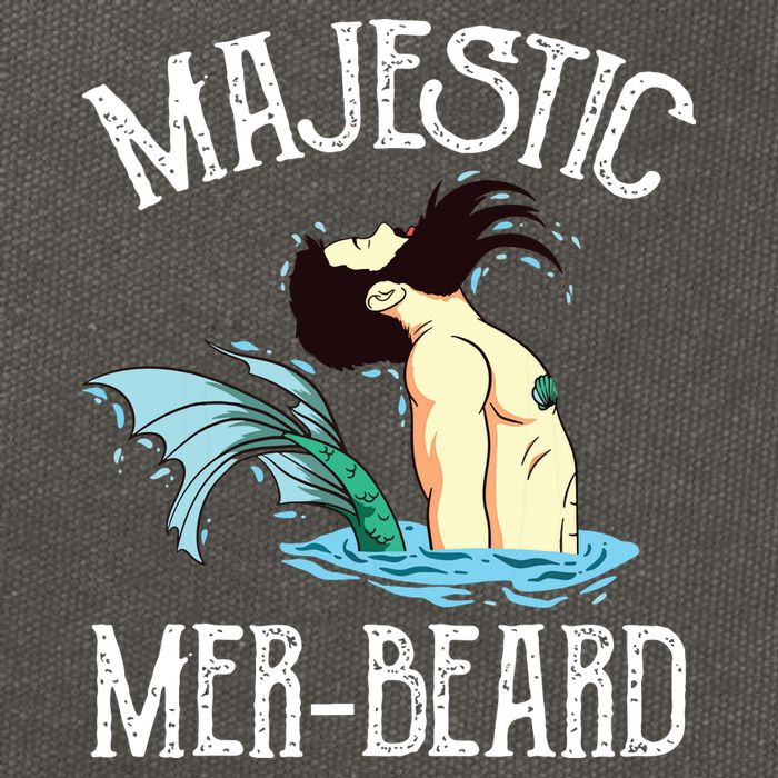 Majestic Merbeard Funny Merman Manly Merman Cotton Canvas Backpack