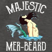 Majestic Merbeard Funny Merman Manly Merman Vector Backpack