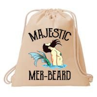 Majestic Merbeard Funny Merman Manly Merman Drawstring Bag