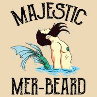 Majestic Merbeard Funny Merman Manly Merman Drawstring Bag