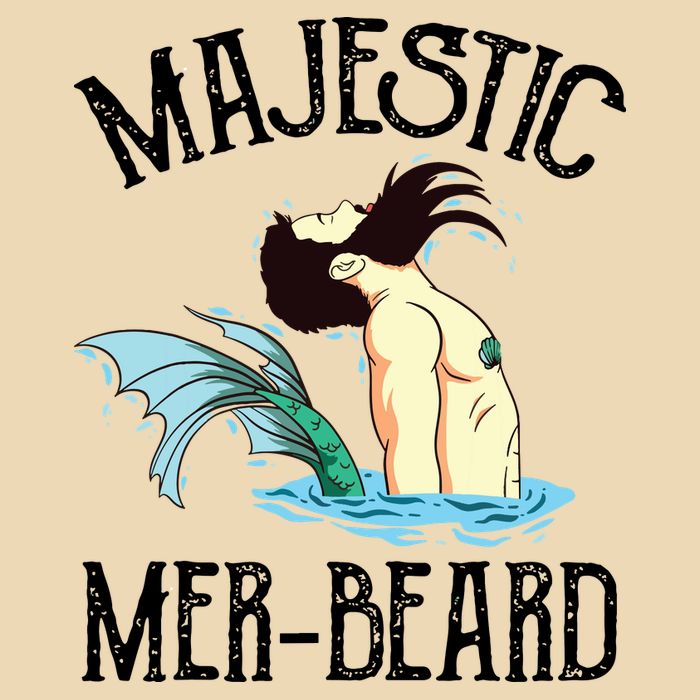 Majestic Merbeard Funny Merman Manly Merman Drawstring Bag
