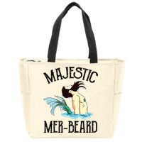 Majestic Merbeard Funny Merman Manly Merman Zip Tote Bag