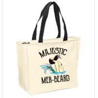Majestic Merbeard Funny Merman Manly Merman Zip Tote Bag