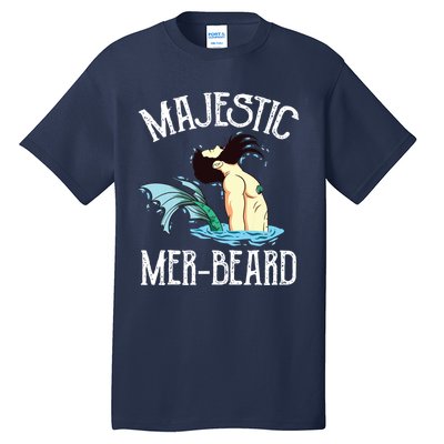 Majestic Merbeard Funny Merman Manly Merman Tall T-Shirt