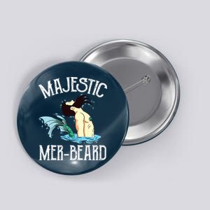 Majestic Merbeard Funny Merman Manly Merman Button