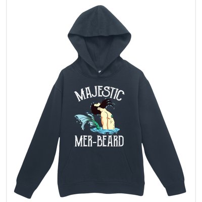 Majestic Merbeard Funny Merman Manly Merman Urban Pullover Hoodie