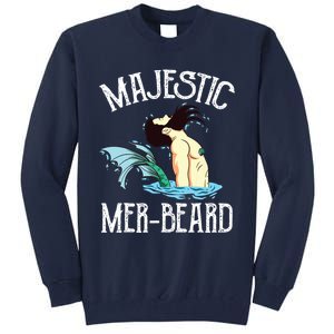 Majestic Merbeard Funny Merman Manly Merman Tall Sweatshirt