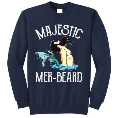 Majestic Merbeard Funny Merman Manly Merman Tall Sweatshirt