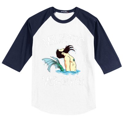 Majestic Merbeard Funny Merman Manly Merman Baseball Sleeve Shirt