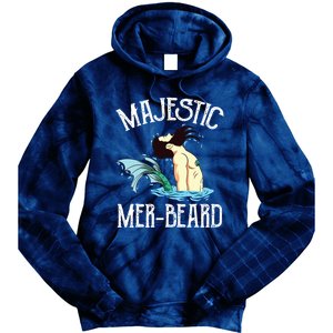 Majestic Merbeard Funny Merman Manly Merman Tie Dye Hoodie