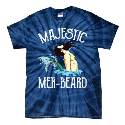 Majestic Merbeard Funny Merman Manly Merman Tie-Dye T-Shirt