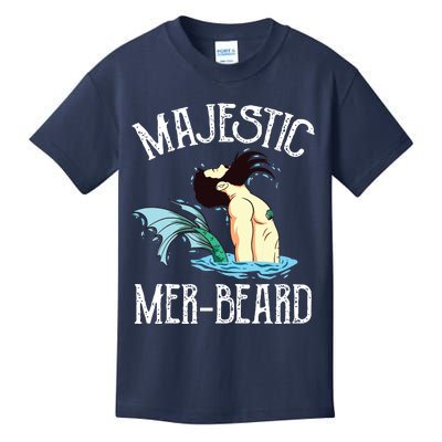 Majestic Merbeard Funny Merman Manly Merman Kids T-Shirt