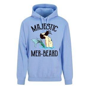 Majestic Merbeard Funny Merman Manly Merman Unisex Surf Hoodie