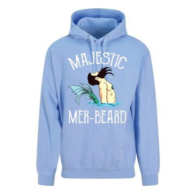 Majestic Merbeard Funny Merman Manly Merman Unisex Surf Hoodie