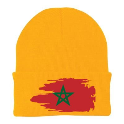 Morocco Moroccan Flag Soccer Football Lover Great Gift Knit Cap Winter Beanie