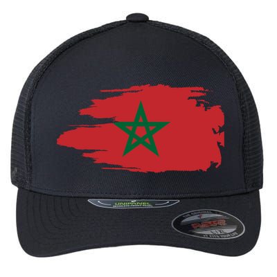 Morocco Moroccan Flag Soccer Football Lover Great Gift Flexfit Unipanel Trucker Cap