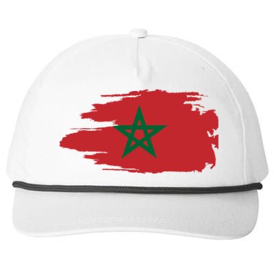 Morocco Moroccan Flag Soccer Football Lover Great Gift Snapback Five-Panel Rope Hat